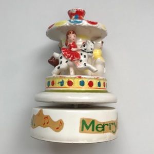 Vintage ceramic merry go round carousel